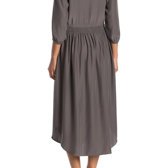 James Perse Silk Mid-Length Brown Dress Size 2 6 US๐ - Picture 2 of 8